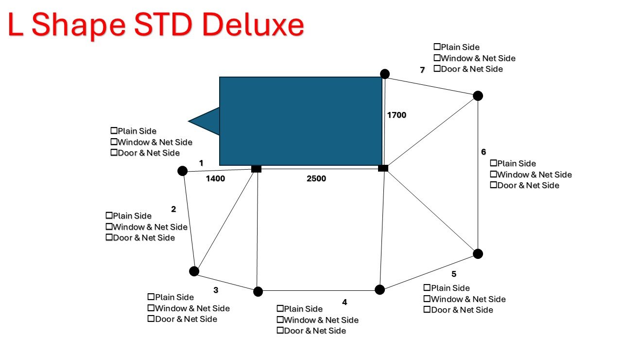L Shape STD Deluxe Awning